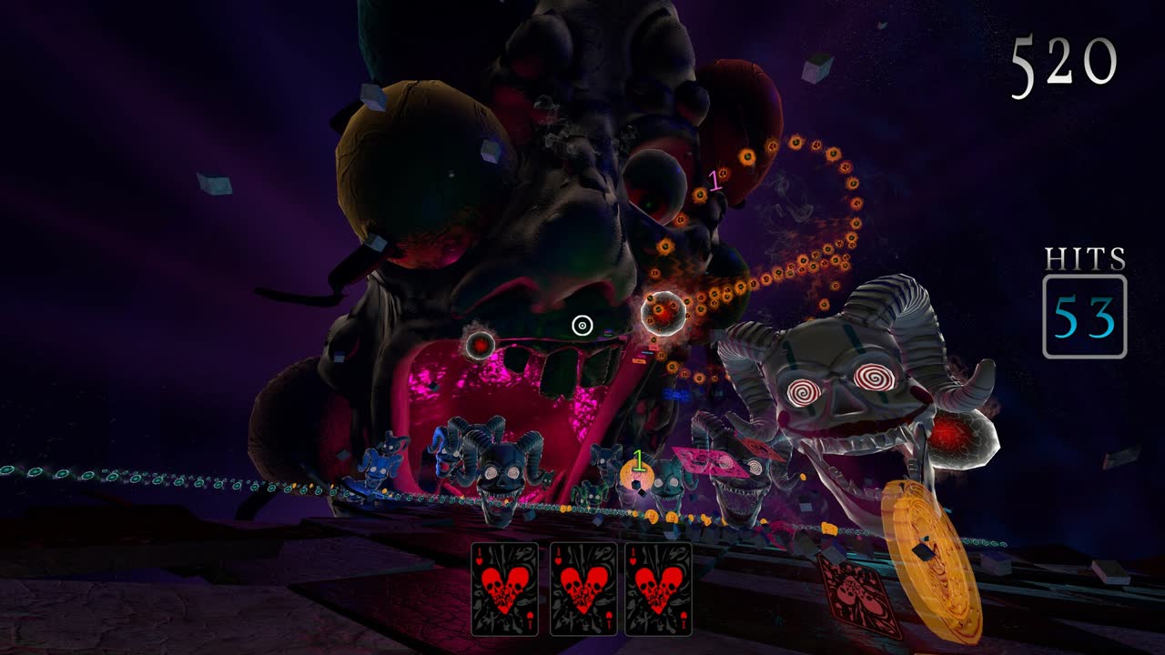 Bone Dust: circus enemies swarm the player